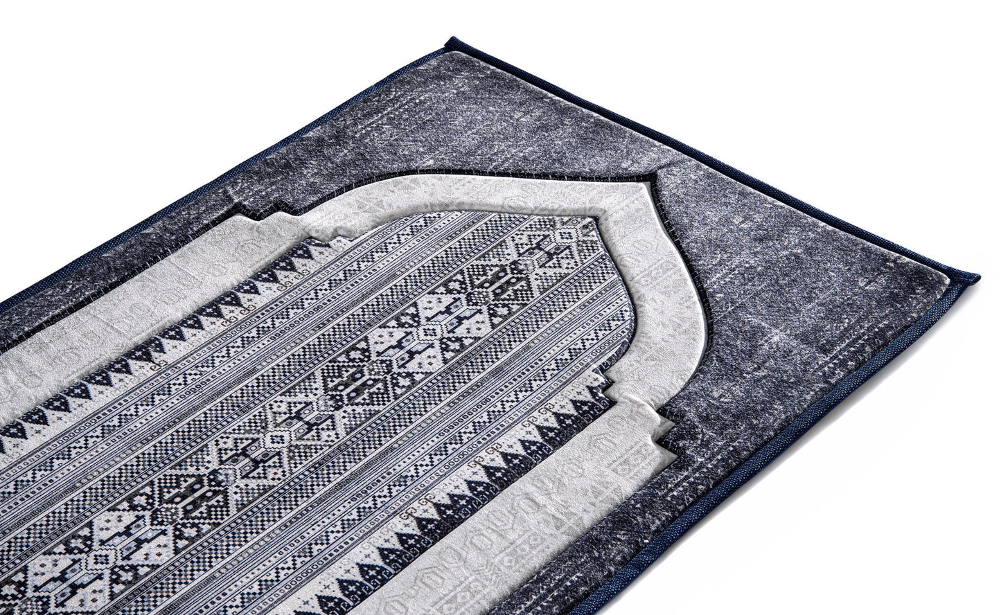 Arabian Islamic Navy Padded Sejadah for Prayers | Urban Rugs