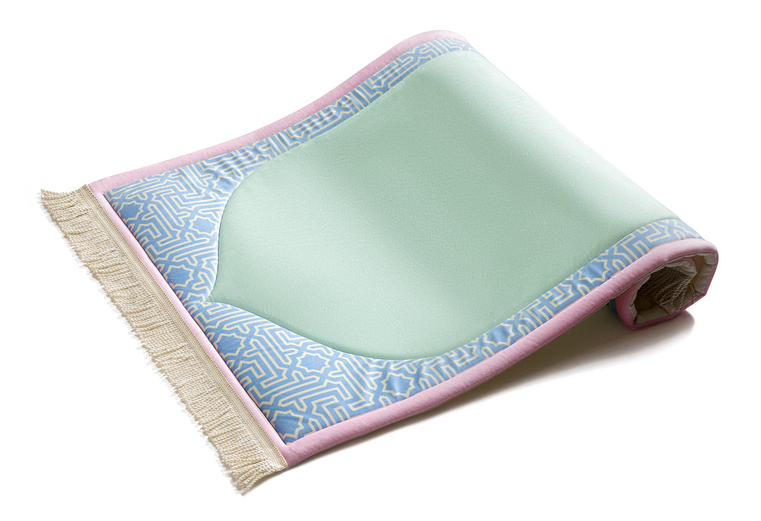 Pastel islamic padded salah mat | Urban Rugs