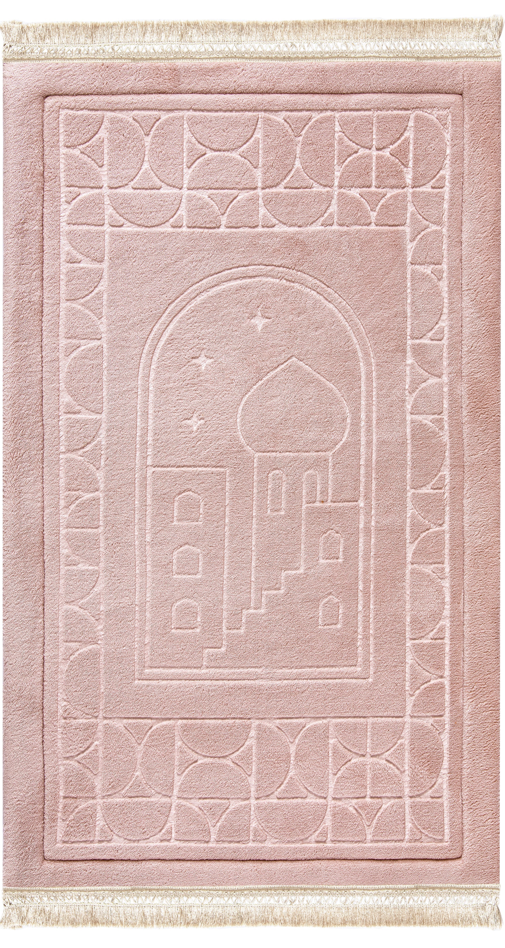 Blush Pink Emboss Prayer Mat – Urban Rugs Palestine