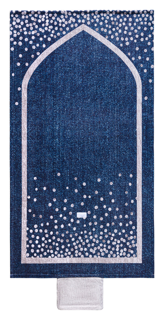 Grey dotted travel prayer mat | Urban Rugs