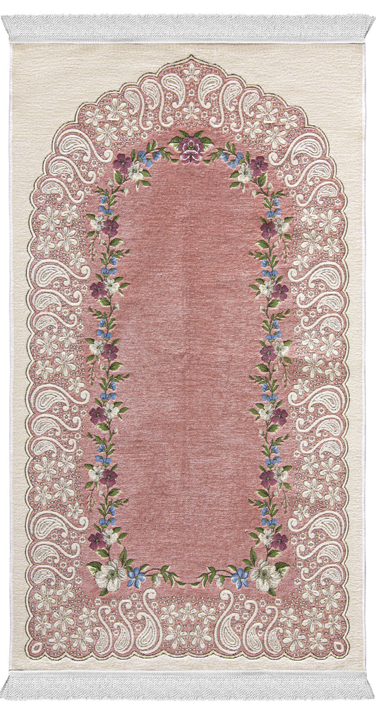 Cashmeric Flowered Arch Unpadded Sejadah