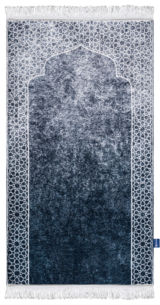 Grey Luxury Cushioned Prayer Rug | Urban Rugs